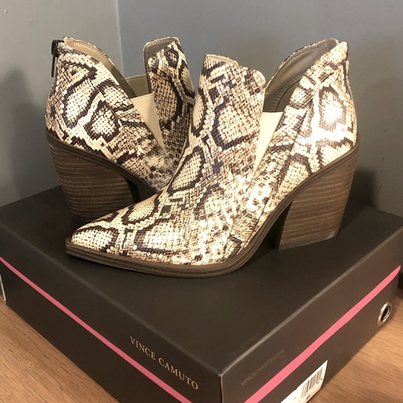 Vince Camuto Shoes - Vince Camuto Snakeskin Ankle Bootie